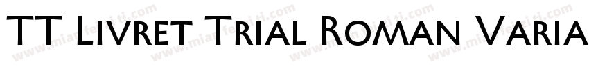 TT Livret Trial Roman Variable字体转换